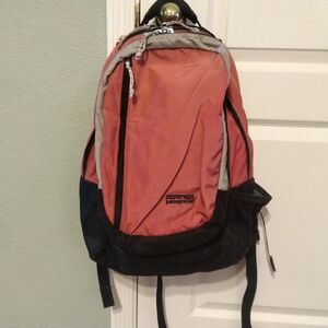 Patagonia 1169 Backpack Day Pack Bag Orange & Black Hiking Outdoor
